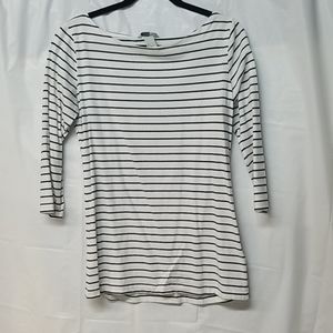 H&M Striped 3/4 Sleeve Top